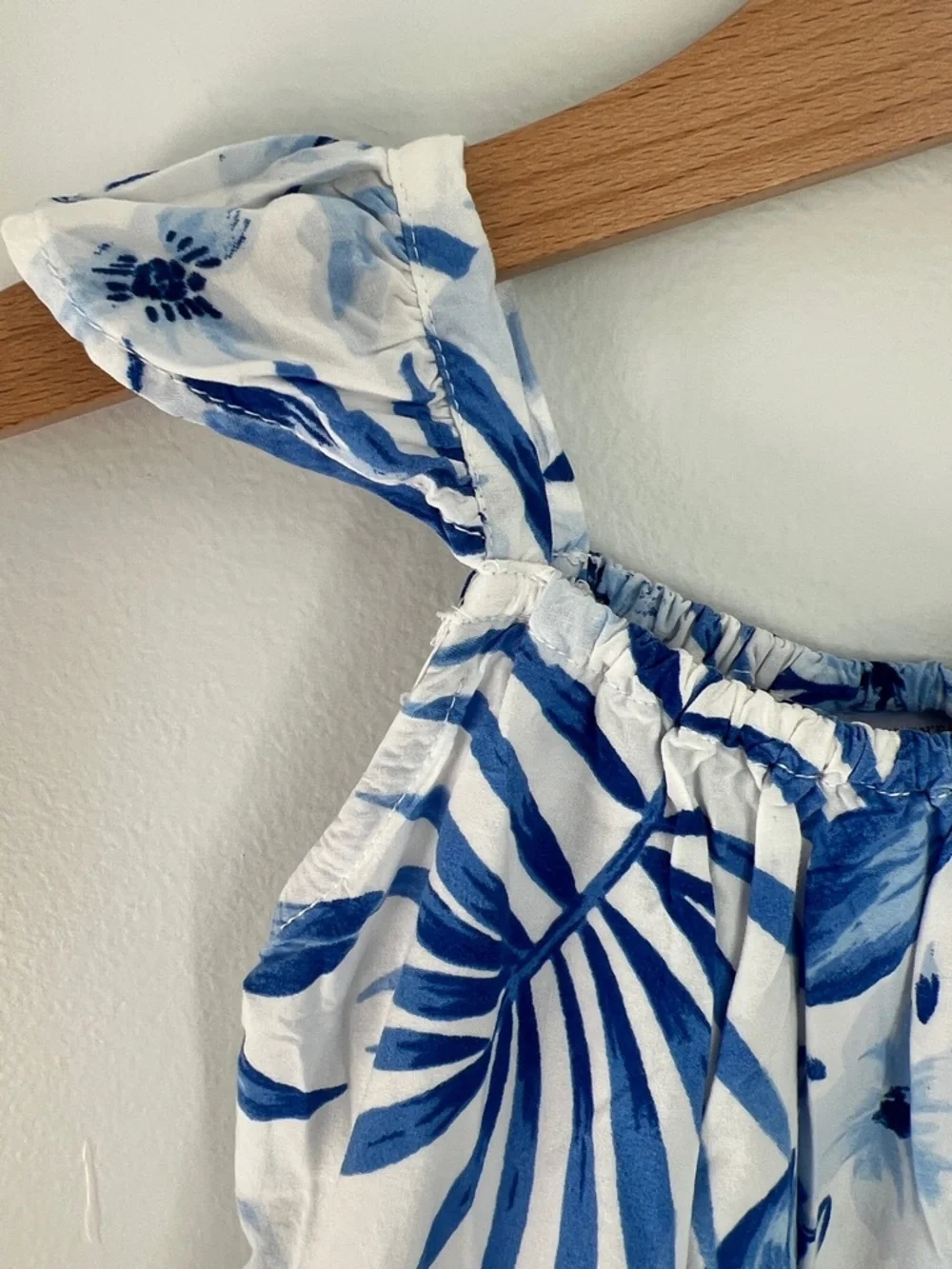The Children's Place White & Blue Tropical Floral Sundress Size 4T - Picture 8 of 13